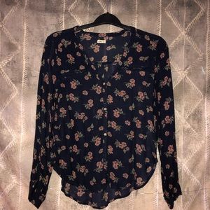 Hollister Floral Button Down Shirt